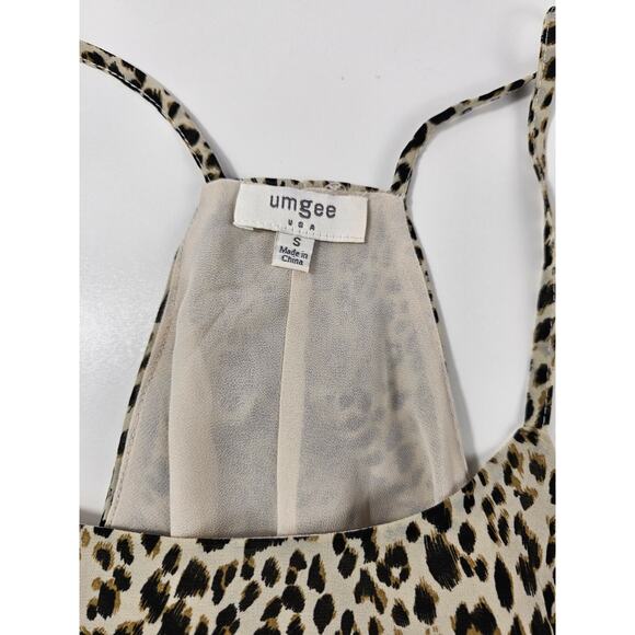 Umgee size small leapord lace trim tank top blouse boho y2k EUC women's * - Picture 4 of 7